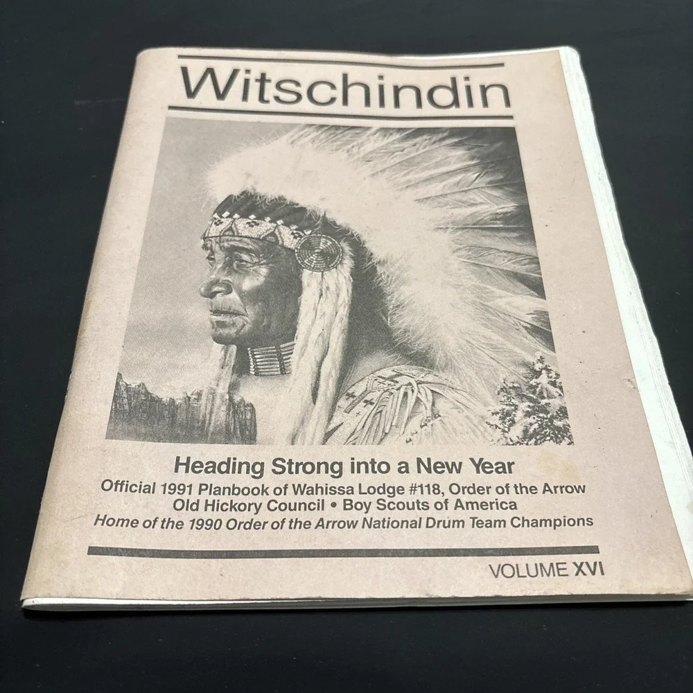 1991 Witschindin Wahissa Lodge 118 Order of the Arrow BSA Planbook OA Vintage